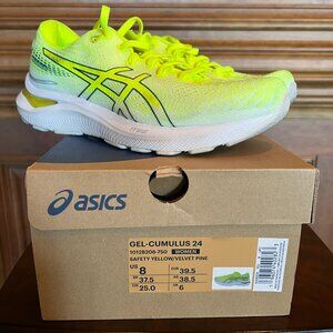 Asics Womens Size 8 Gel-Cumulus 24 Safety Yellow Running Shoes